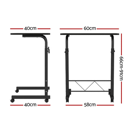 Artiss Laptop Desk Table Adjustable 60CM Black 2