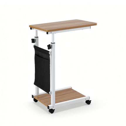 Artiss Laptop Desk Height Adjustable Mobile Workstation Computer Desks 48CM Oak 3