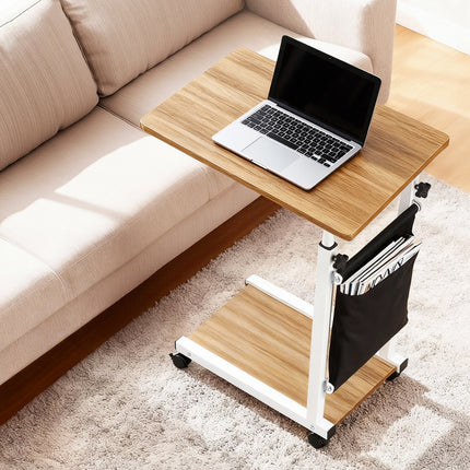 Artiss Laptop Desk Height Adjustable Mobile Workstation Computer Desks 48CM Oak 7