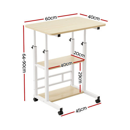 Artiss Laptop Desk Height Adjustable Mobile Workstation Computer Desks 60CM 2