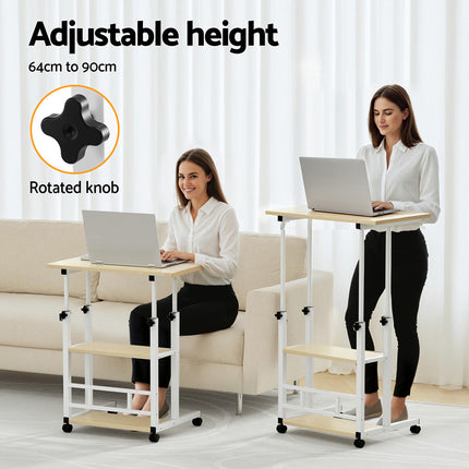 Artiss Laptop Desk Height Adjustable Mobile Workstation Computer Desks 60CM 5