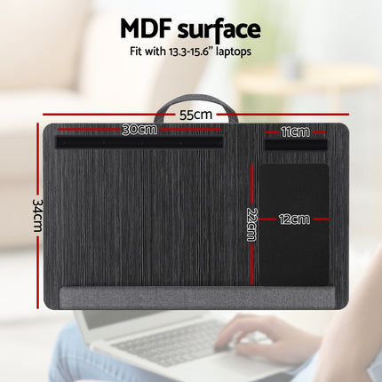 Artiss Lap Desk Laptop DeskS Portable w/ Wrist-rest Phone Slot Mouse Pad 55CM 4