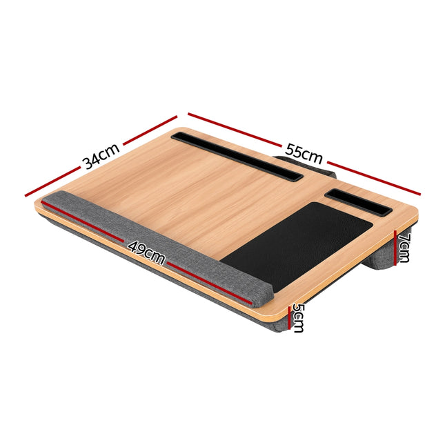 Artiss Lap Desk Laptop Desks Portable w/ Wrist-rest Phone Slot Mouse Pad 55CM 2