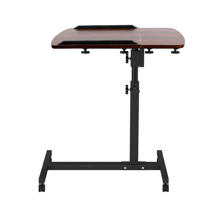 Artiss Laptop Desk Table Fan Cooling Walnut 60CM 3