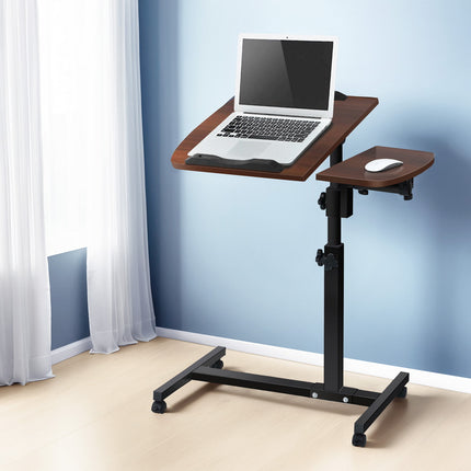 Artiss Laptop Desk Table Fan Cooling Walnut 60CM 9