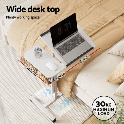Artiss Laptop Desk Table Fan Cooling White 60CM 5
