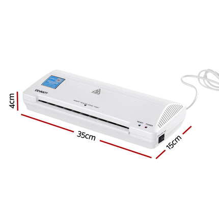 Devanti A4 Laminator Machine, Hot & Cold Thermal Fast Lamination Anti-Jam Laminator for Office School Home Document Photo Card Handmade A4 A5 A6, White 2
