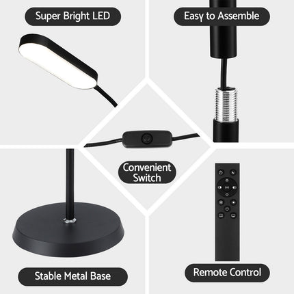 Artiss LED Floor Lamp with Remote Control & 4 Color Temperature Reading Living Room Bedroom Office 6