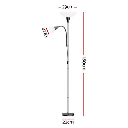 Artiss Floor Lamp Mother and Child Modern Home Living Room Office Reading Black 2