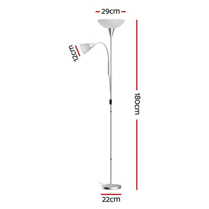 Artiss Floor Lamp Mother and Child Modern Home Living Room Office Reading Silver 2