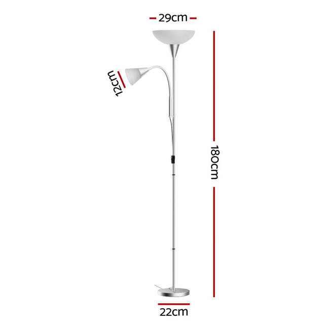 Artiss Floor Lamp Mother and Child Modern Home Living Room Office Reading Silver 2