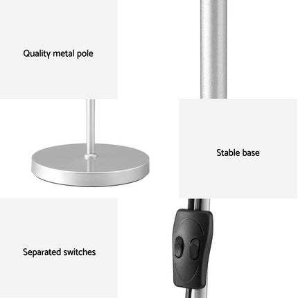 Artiss Floor Lamp Mother and Child Modern Home Living Room Office Reading Silver 6