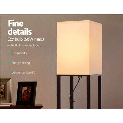 Artiss Floor Lamp 3 Tier Shelf Storage LED Light Stand Home Room Vintage White 6