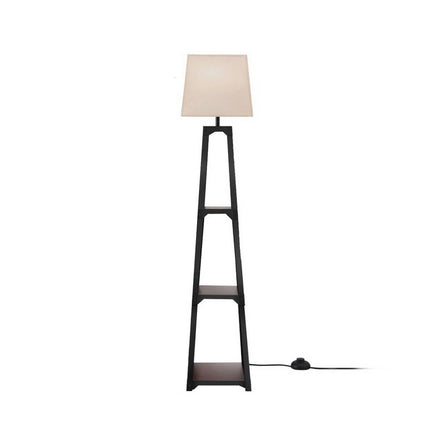 Artiss Floor Lamp 3 Tier Shelf Storage LED Light Stand Home Room Vintage White 3