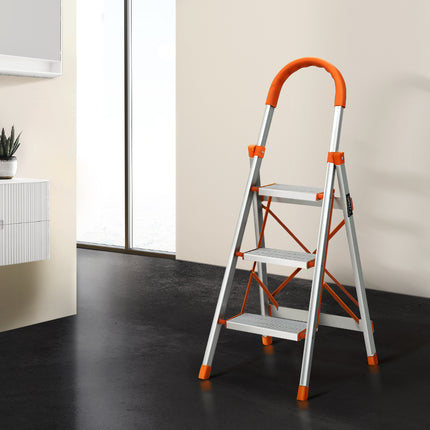 Giantz 3 Step Ladder Multi-Purpose Folding Aluminium Light Weight Non Slip Platform 8
