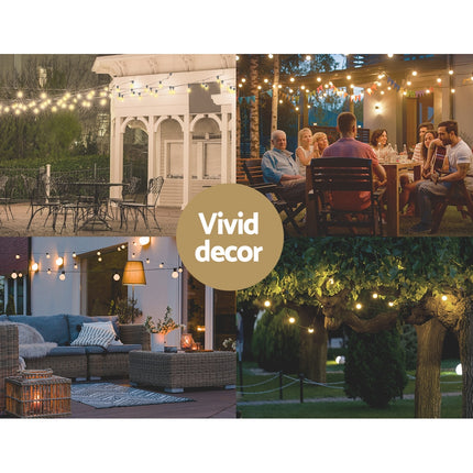 19m Festoon Lights Christmas Fairy String Lights Outdoor Party Garden Decor 5