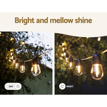 19m Festoon Lights Christmas Fairy String Lights Outdoor Party Garden Decor 6