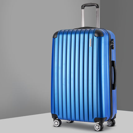 Wanderlite 28 Inch Luggage with TSA Lock Spinner Carry On Hard Shell Travel Suitcase Luggage Case Blue 8