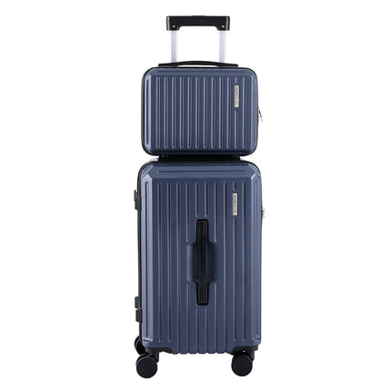 Wanderlite 2pcs Trunk Luggage Suitcase Travel Carry On TSA Lock 12" 20" Navy 3