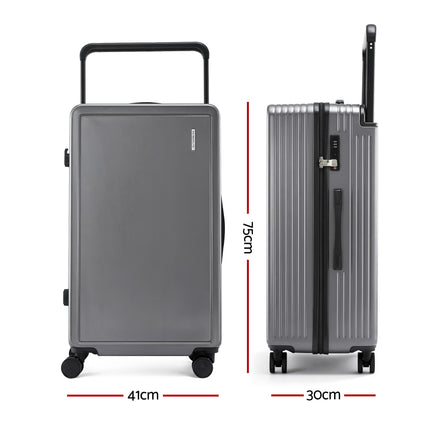 Wanderlite 28" Wide Handle Luggage Suitcase Travel TSA Lock Anthracite Grey 2