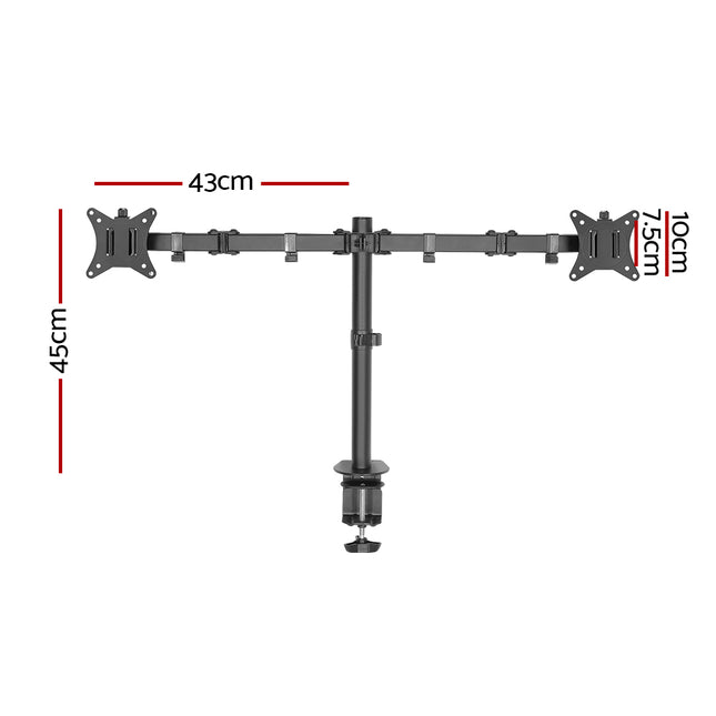 Artiss Monitor Arm Dual Desk Mount Screen Bracket Holder 2