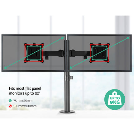 Artiss Monitor Arm Dual Desk Mount Screen Bracket Holder 4