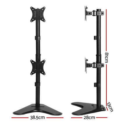 Artiss Monitor Arm Stand Dual Mount HD LED TV Bracket Holder Freestanding 2
