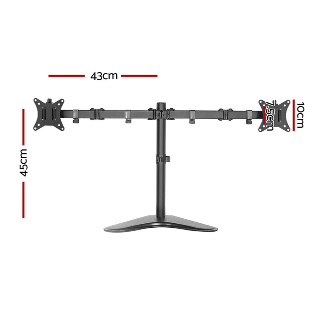 Artiss Monitor Arm Stand Dual Black 2