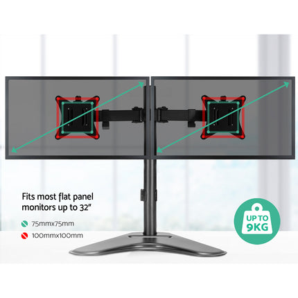 Artiss Monitor Arm Stand Dual Black 6