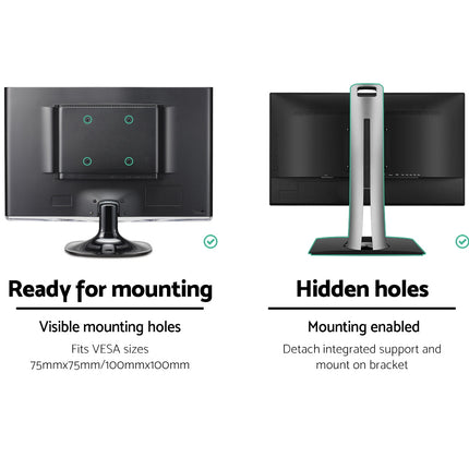 Artiss Monitor Arm Gas Spring Dual Desk Mount Screen Holder 5