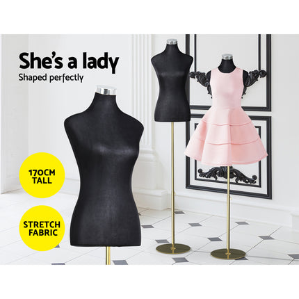 Embellir Female Mannequin Dummy Model Dressmaker Clothes Display Torso Tailor BK 5