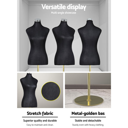 Embellir Female Mannequin Dummy Model Dressmaker Clothes Display Torso Tailor BK 7