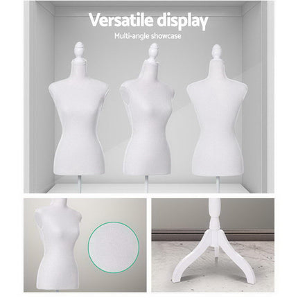 Female Mannequin 170cm Model Dressmaker Clothes Display Torso Tailor Wedding White 5