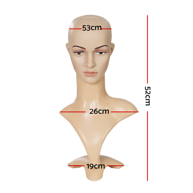 Embellir Female Mannequin Head Dummy Model Display Shop Stand Professional Use 2