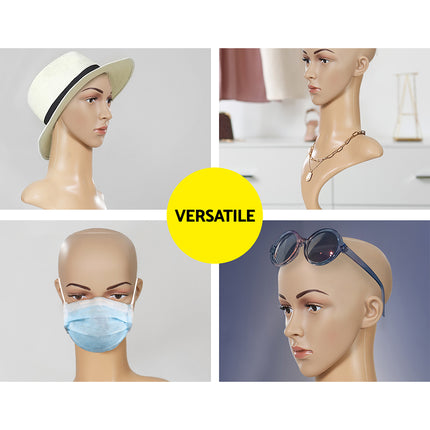 Embellir Female Mannequin Head Dummy Model Display Shop Stand Professional Use 5