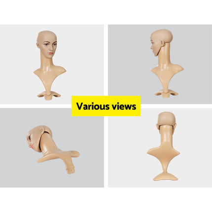 Embellir Female Mannequin Head Dummy Model Display Shop Stand Professional Use 6