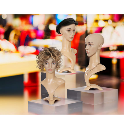 Embellir Female Mannequin Head Dummy Model Display Shop Stand Professional Use 8