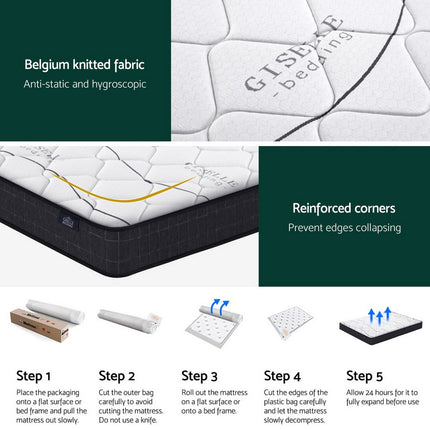 Giselle Bedding 16cm Mattress Medium Firm King 7