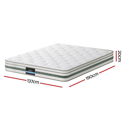 20cm Giselle Mattress Double Green Tea Mattresses 3