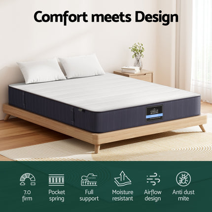 20cm Giselle Mattress Double Bed Pocket Spring Mattresses 5