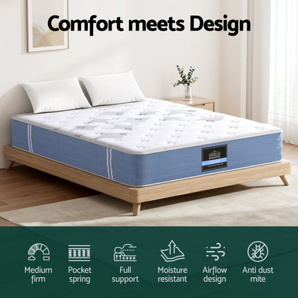 25cm Giselle Mattress Double Bed Pocket Spring Mattresses 5