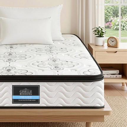 Giselle Bedding King Single Mattress 30cm Pocket Spring Euro Top Medium Firm Foam 11