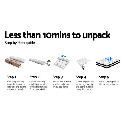Giselle Bedding 18cm Mattress Pillow Top Double 8