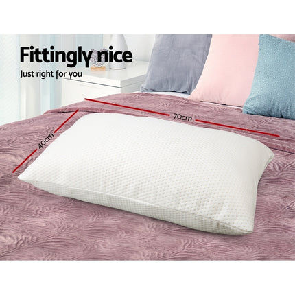 Giselle Bedding Memory Foam Pillow 13cm Thick Twin Pack 2