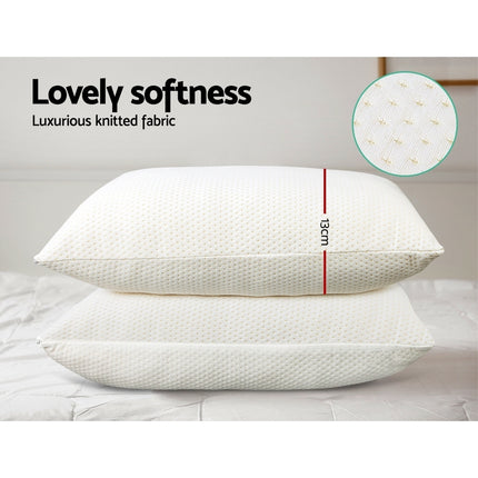Giselle Bedding Memory Foam Pillow 13cm Thick Twin Pack 3