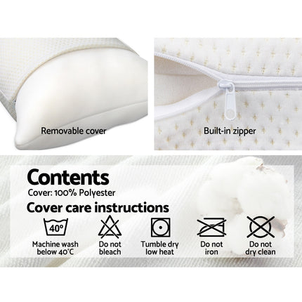 Giselle Bedding Memory Foam Pillow 13cm Thick Twin Pack 5