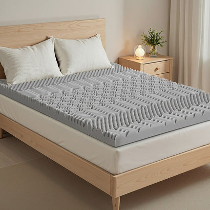 Giselle Bedding 8cm Memory Foam Mattress Topper 7-Zone Graphite Double 7