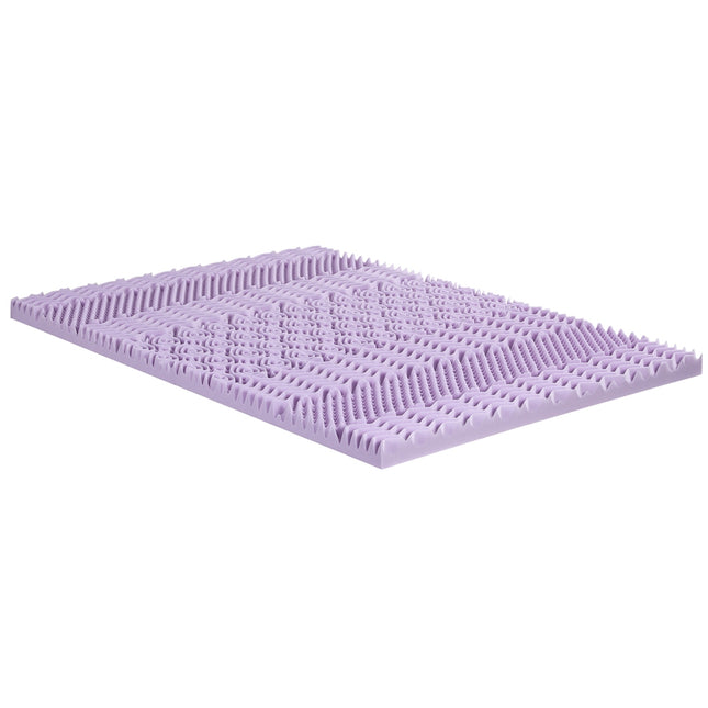 Giselle 8cm Memory Foam Mattress Topper Lavender Infused Bamboo Cover 7-Zone King
