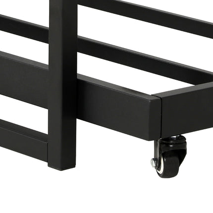 Artiss Bed Frame 2x Single Size Metal Trundle Daybed DEAN 4