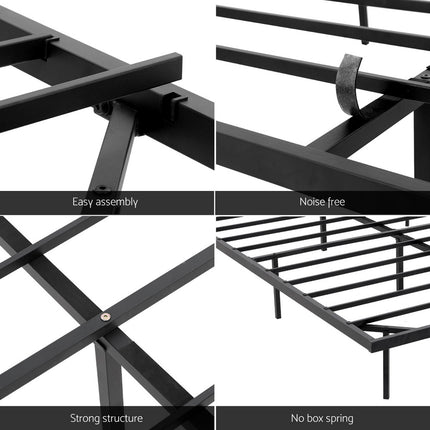 Artiss Double Bed Frame,Floating Metal Bed Frame with Smart LED Lights - Sturdy Metal Platform Bed Base, Silent Design, Tool-Free Assembly, 300KG Capacity for Home/Hotel/Master Bedroom​ 6